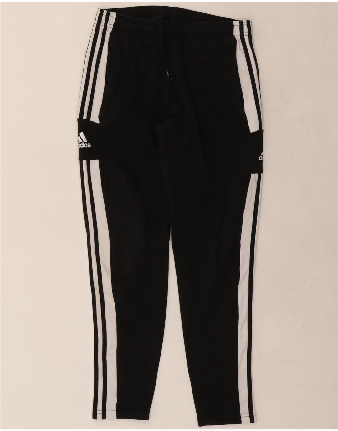 Pantaloni de trening grafic ADIDAS pentru bărbați, bumbac color bloc negru mediu