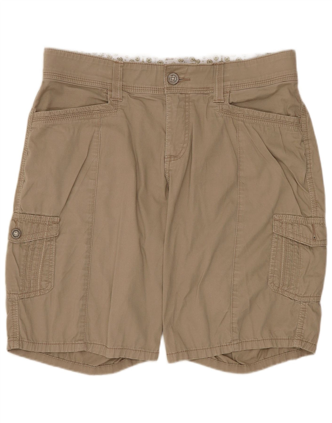 Pantaloni scurti cargo pentru femei Lee US 10 Large W32 Beige Bumbac