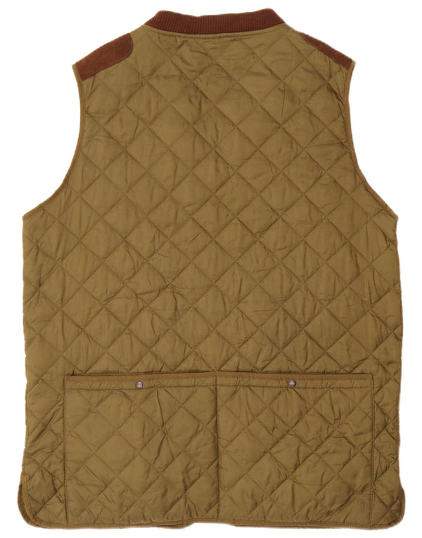 Barbour Gilet matlasat pentru bărbați UK 42 XL Kaki Poliamidă color bloc