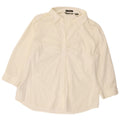 EDDIE BAUER Bluză pentru femei cu mâneci 3/4 pulover, UK 18 XL, bumbac alb