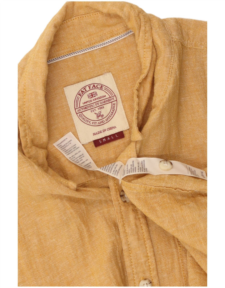 Cămașă cu mânecă scurtă pentru bărbați Fat Face, in galben mic