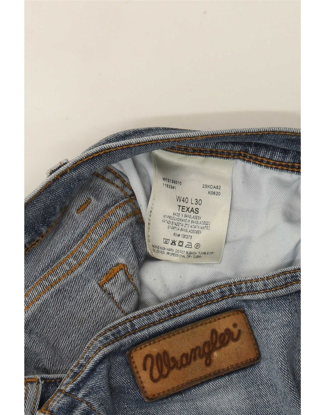 Blugi drepte pentru bărbați Wrangler Texas W40 L30 bumbac albastru
