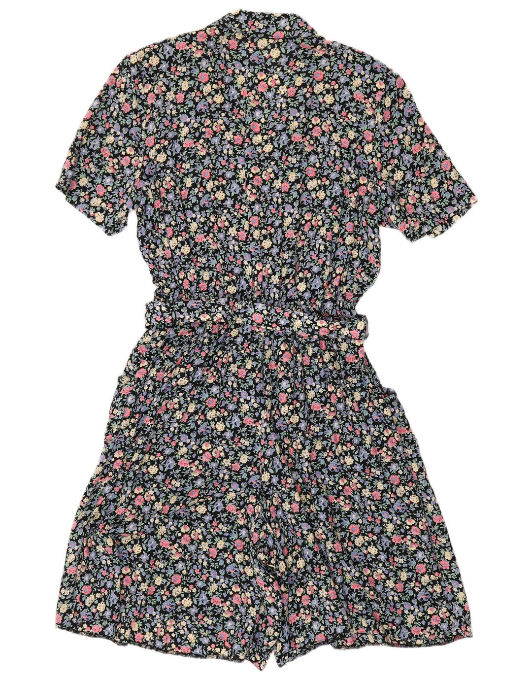 Salopetă pentru femei VINTAGE UK 16 mare, multicoloră, florală, viscoză