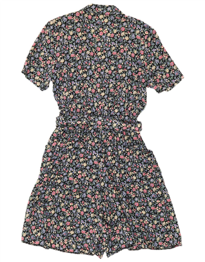 Salopetă pentru femei VINTAGE UK 16 mare, multicoloră, florală, viscoză