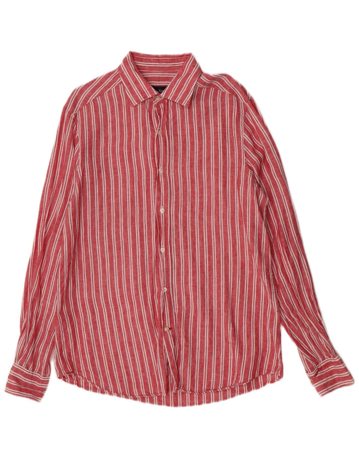 Cămașă Massimo Dutti pentru bărbați cu dungi roșii mari