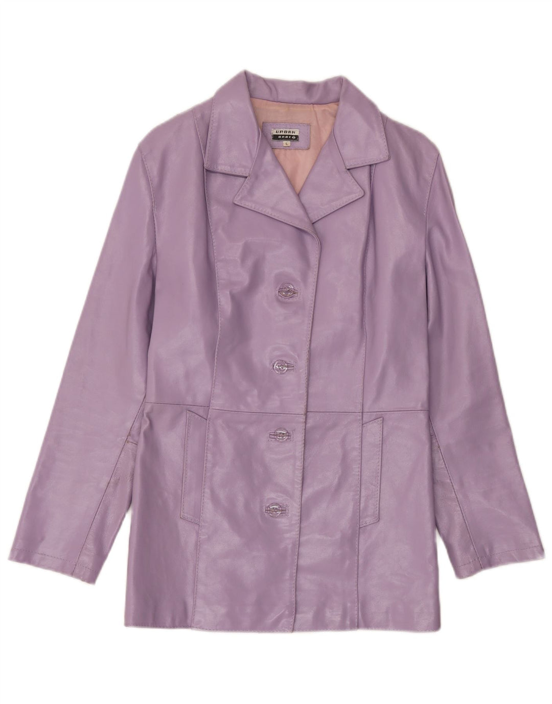 Jachetă de piele vintage pentru femei UK 14 mare violet