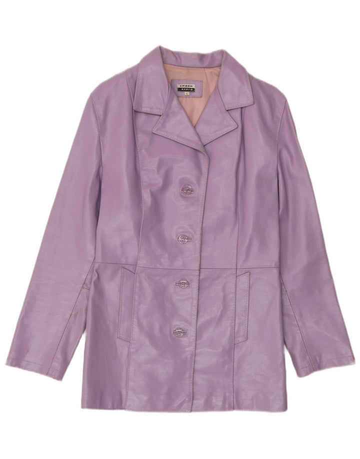 Jachetă de piele vintage pentru femei UK 14 mare violet