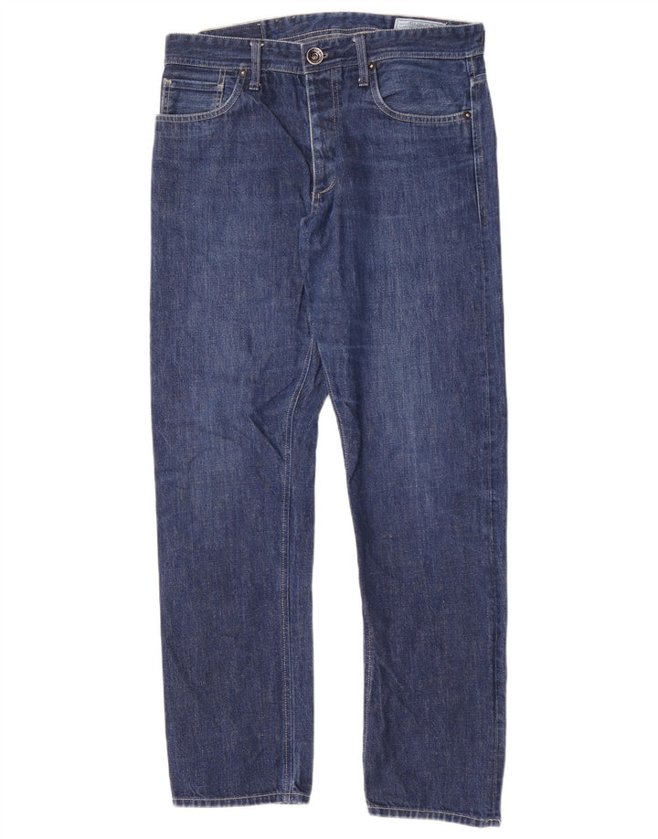 Blugi drepți pentru bărbați Jack & Jones W34 L32 Bumbac albastru