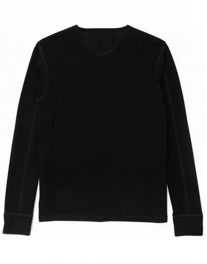 Top pentru bărbați Superdry cu mânecă lungă XL, bumbac negru