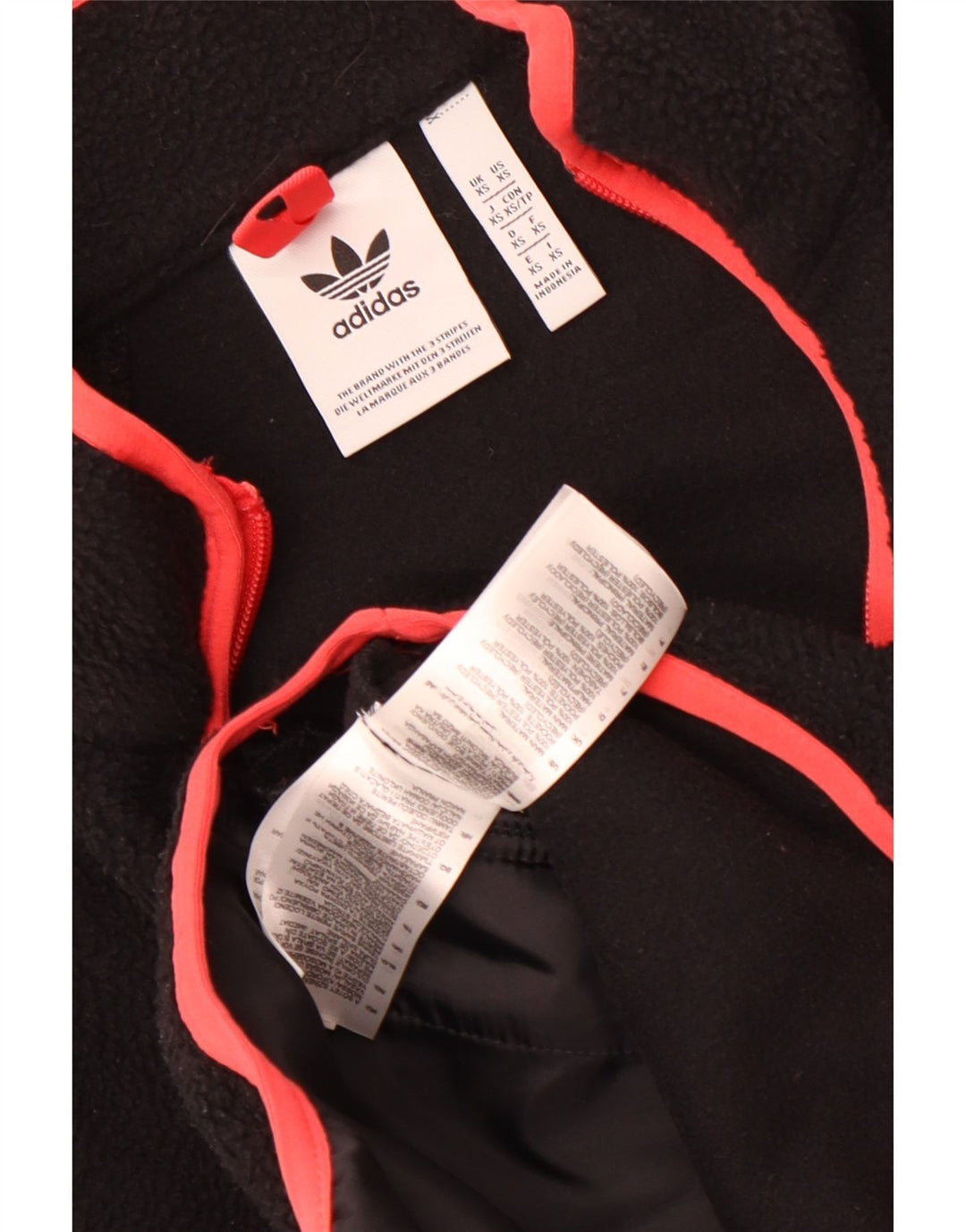 Jachetă fleece supradimensionată pentru femei Adidas UK 6 XS poliester negru