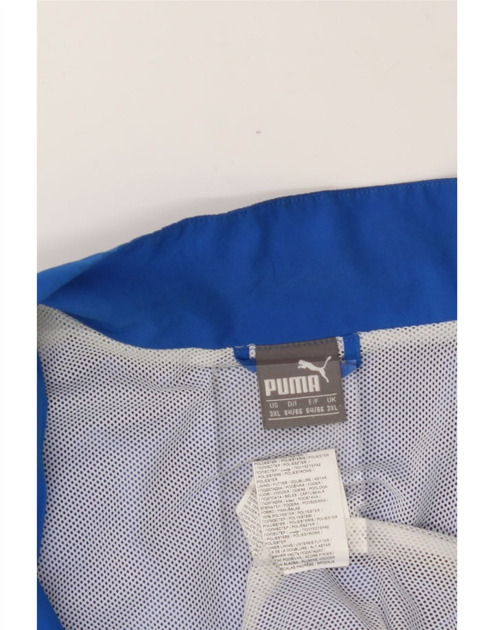 PUMA Mens Tracksuit Top Jacket 3XL Blue Colourblock Polyester Vintage Puma and Second-Hand Puma from Messina Hembry 