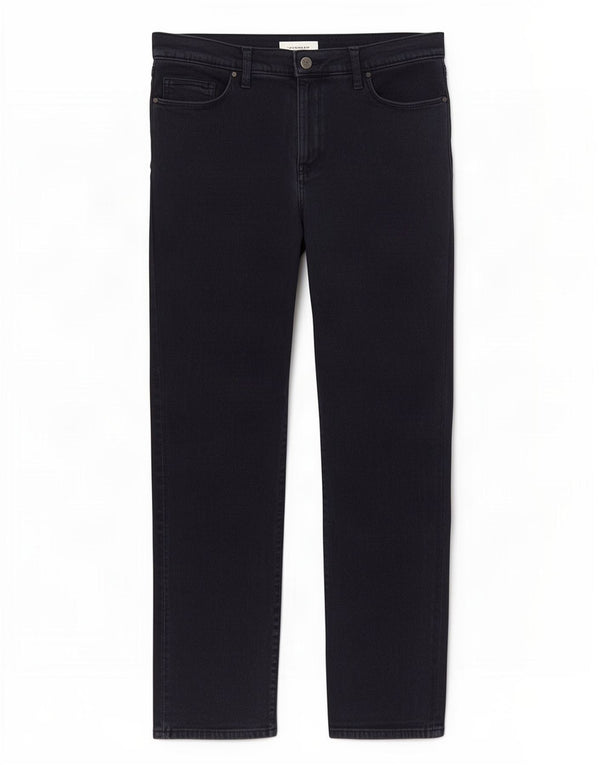 Marks & Spencer Mens Straight Casual Trousers W36 L33 Navy Blue Cotton