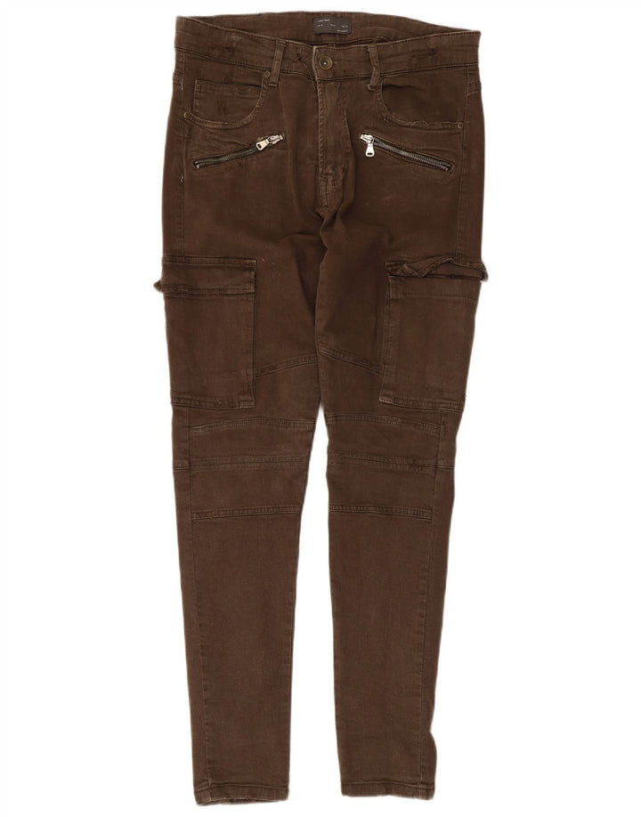 Pantaloni cargo slim pentru bărbați Zara EU 44 Large L34 L29 Kaki