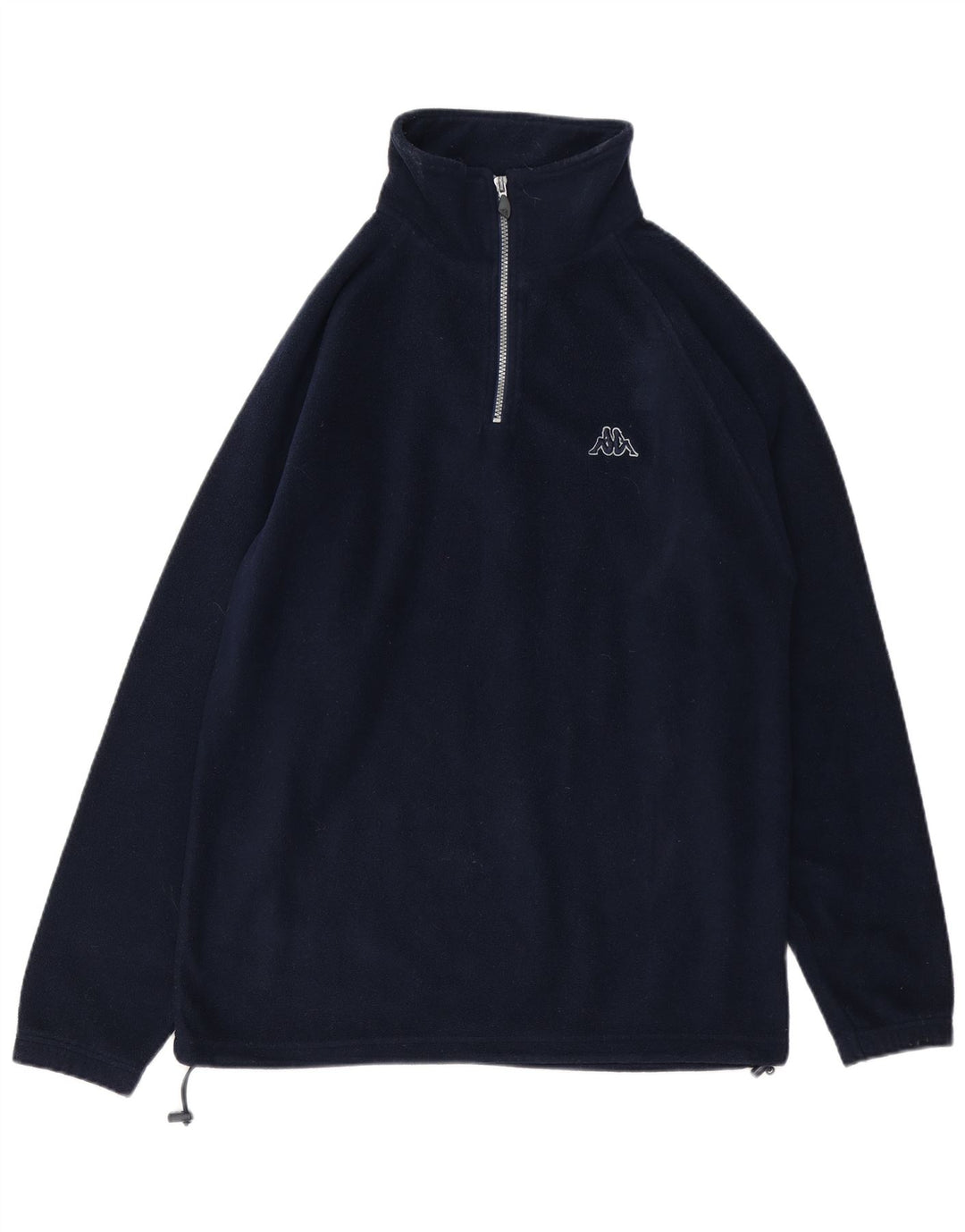 Pulover KAPPA pentru bărbați, cu fermoar și gât, fleece, bleumarin mediu