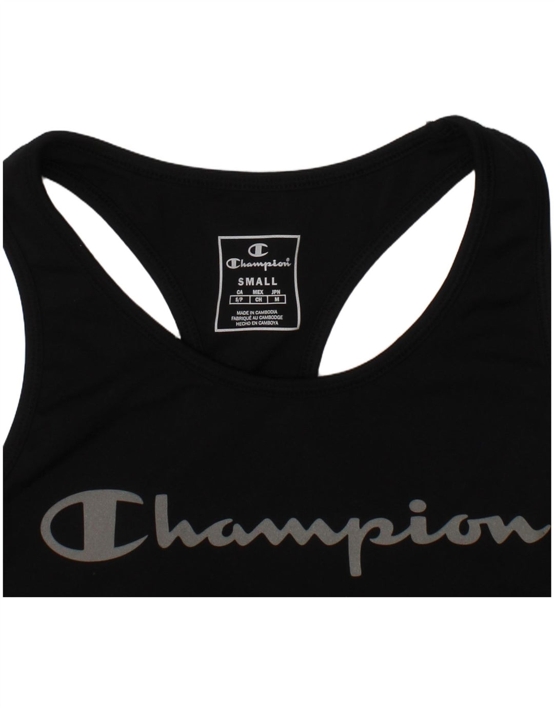 Sutien sport grafic Champion pentru femei, mic, negru, sport