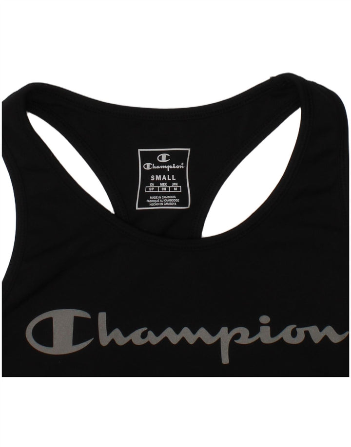 Sutien sport grafic Champion pentru femei, mic, negru, sport