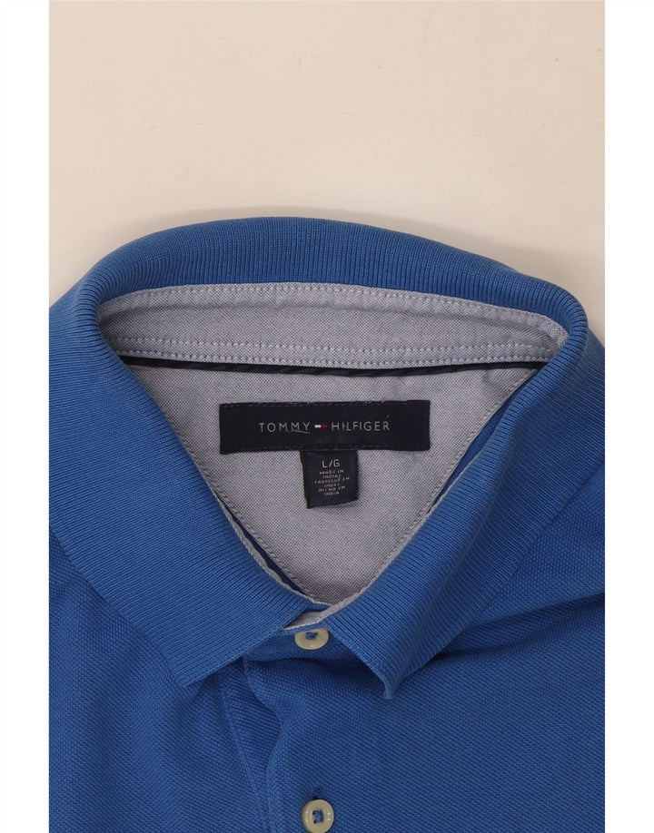 Tricou polo Tommy Hilfiger pentru bărbați, mare, albastru, bumbac