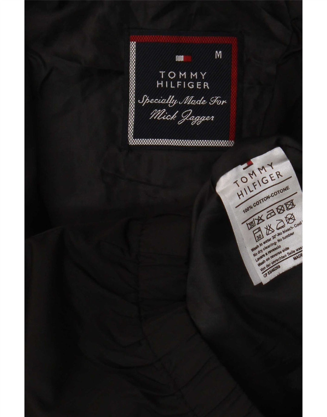 Jachetă bomber grafică Mick Jagger pentru bărbați Tommy Hilfiger UK 38 Medium Black