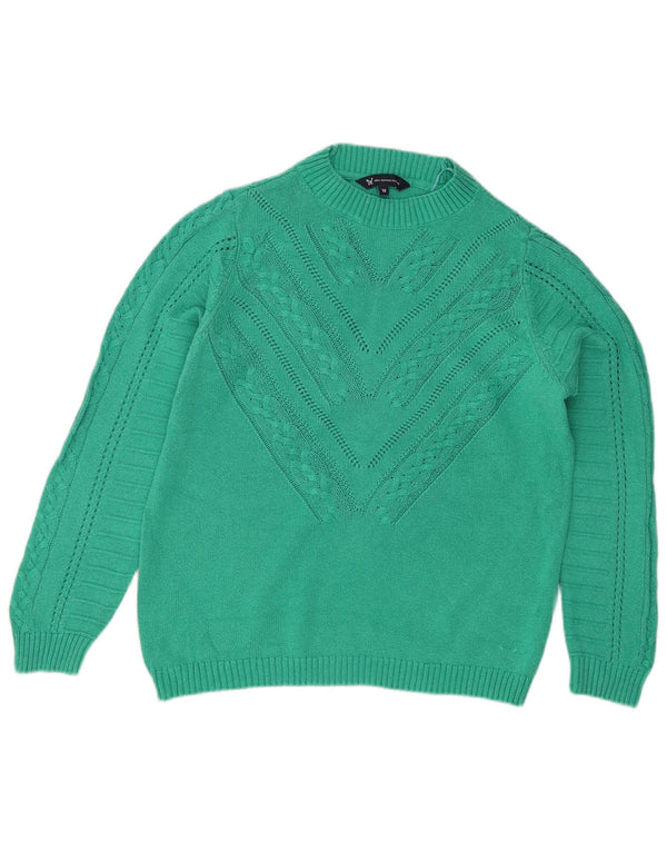 Crew Clothing Pulover pentru damă cu gât turnat Pulover UK 12 Bumbac verde mediu