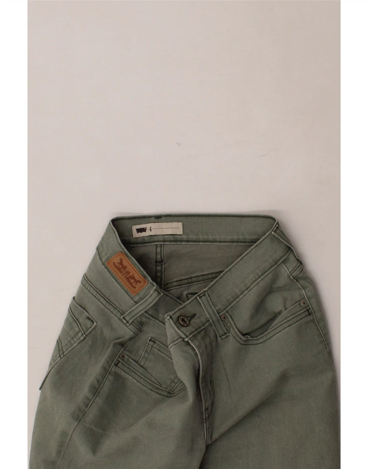 LEVI'S Womens Capri Jeans US 4 Small W30 L19 Green Cotton Vintage Levi's and Second-Hand Levi's from Messina Hembry 