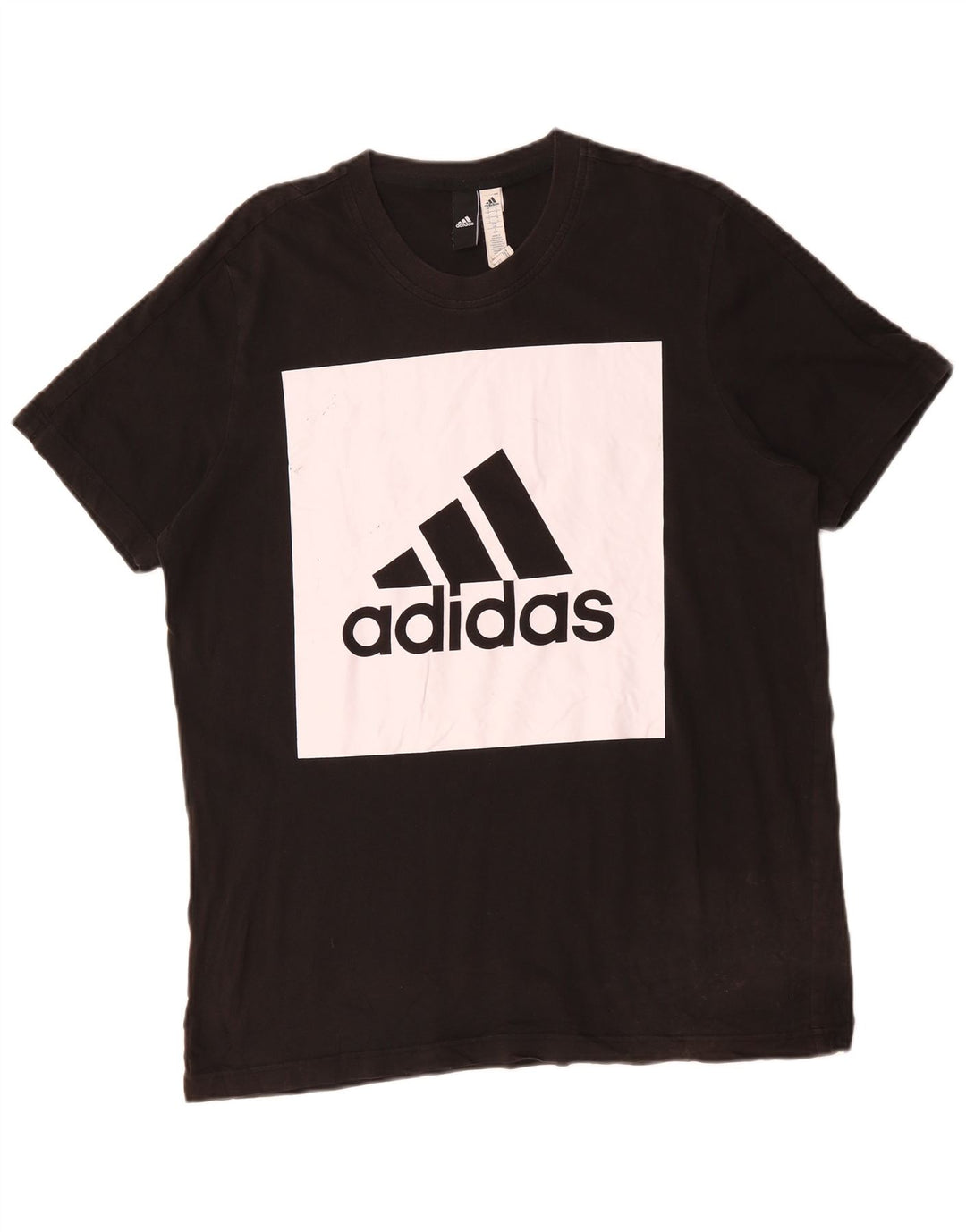 Tricou grafic ADIDAS pentru bărbați Top mare, negru, color block, bumbac