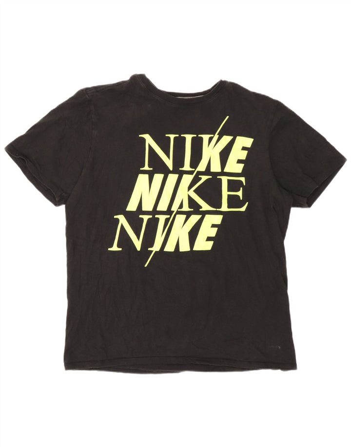 Tricou grafic Nike Womens Athletic Cut Top UK 14 Medium Negru