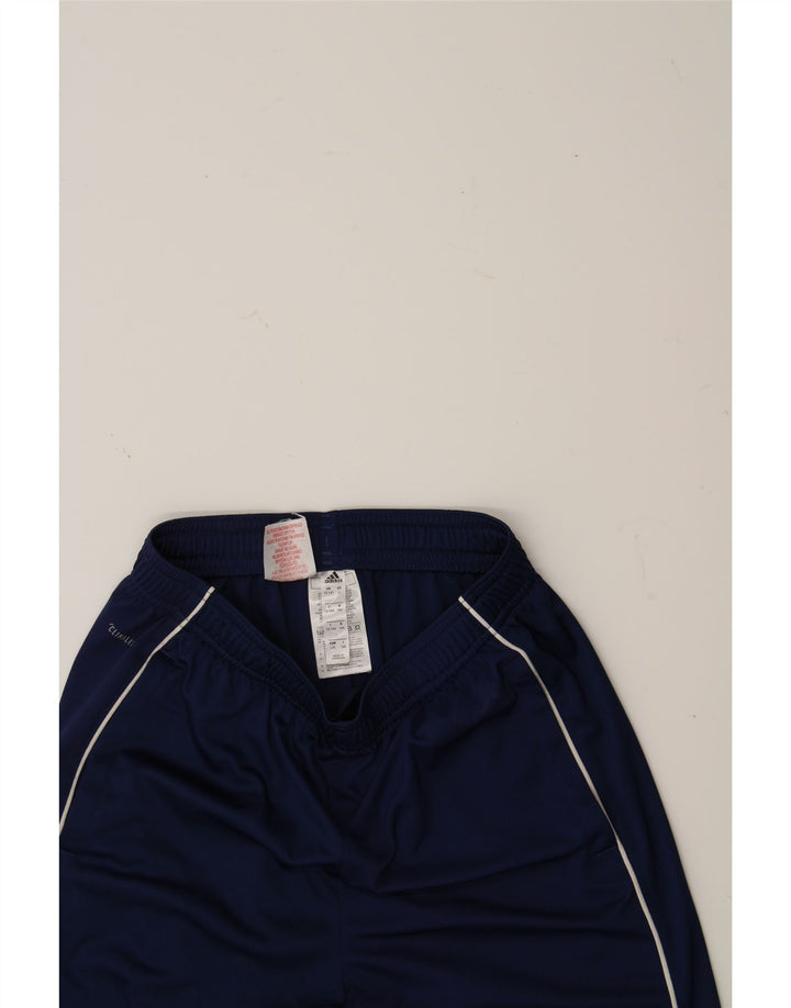 ADIDAS Boys Climalite Sport Shorts 13-14 Years Navy Blue Polyester Vintage Adidas and Second-Hand Adidas from Messina Hembry 