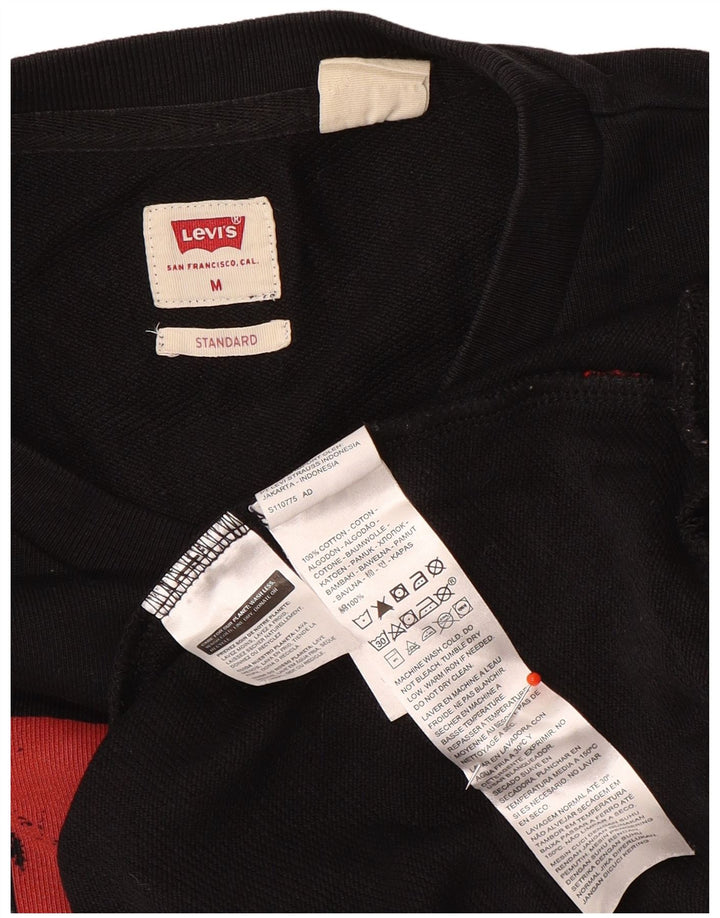 Pulover Levi's Standard Graphic pentru bărbați, bumbac mediu negru