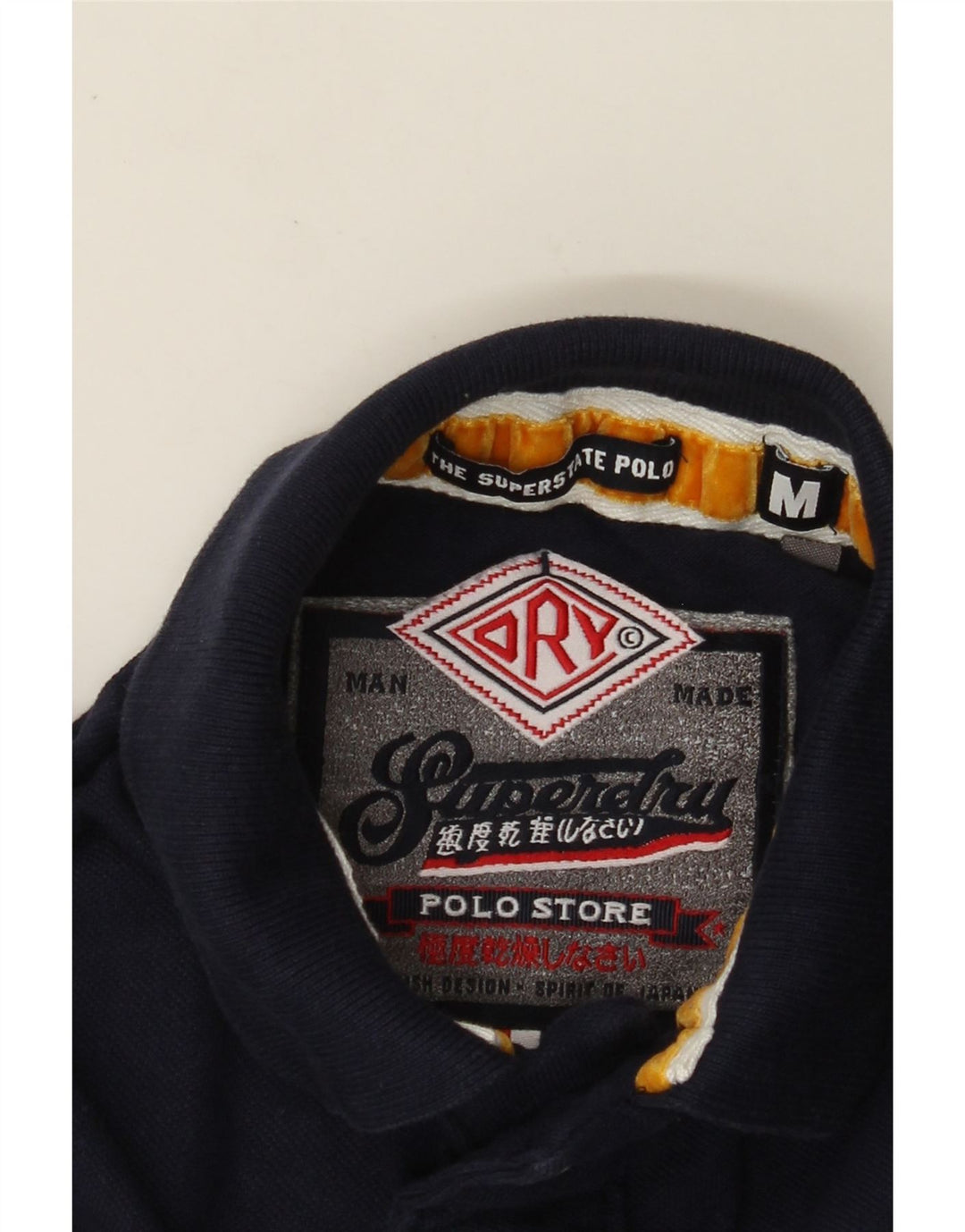 Tricou polo grafic rugby Superdry pentru bărbați, albastru bleumarin mediu