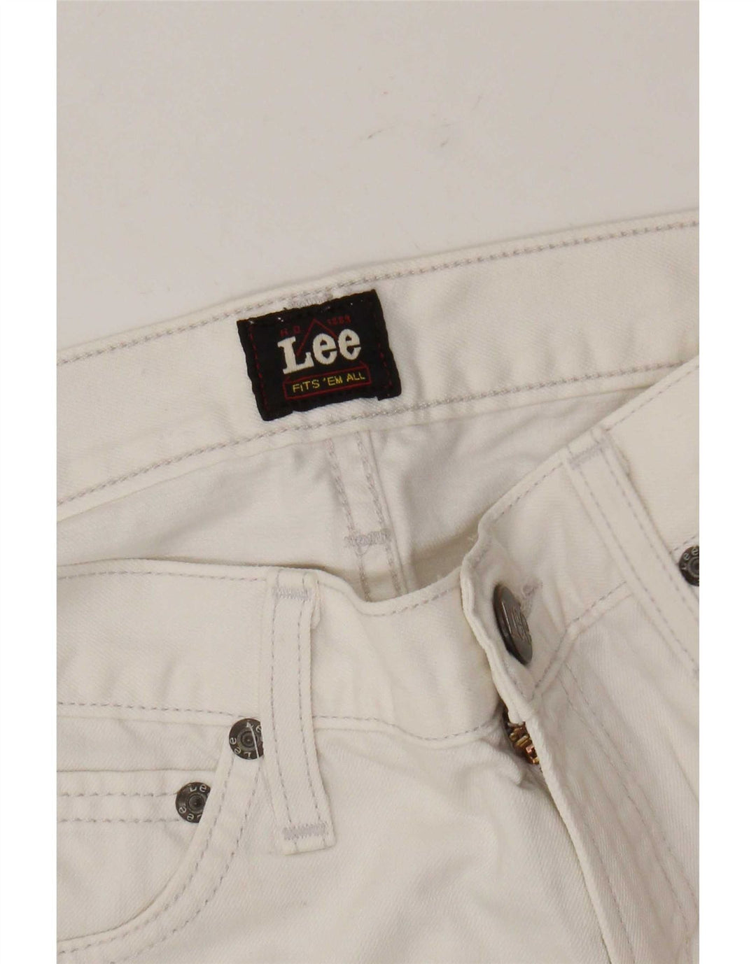 Pantaloni casual Bootcut Lee pentru femei W28 L28 alb