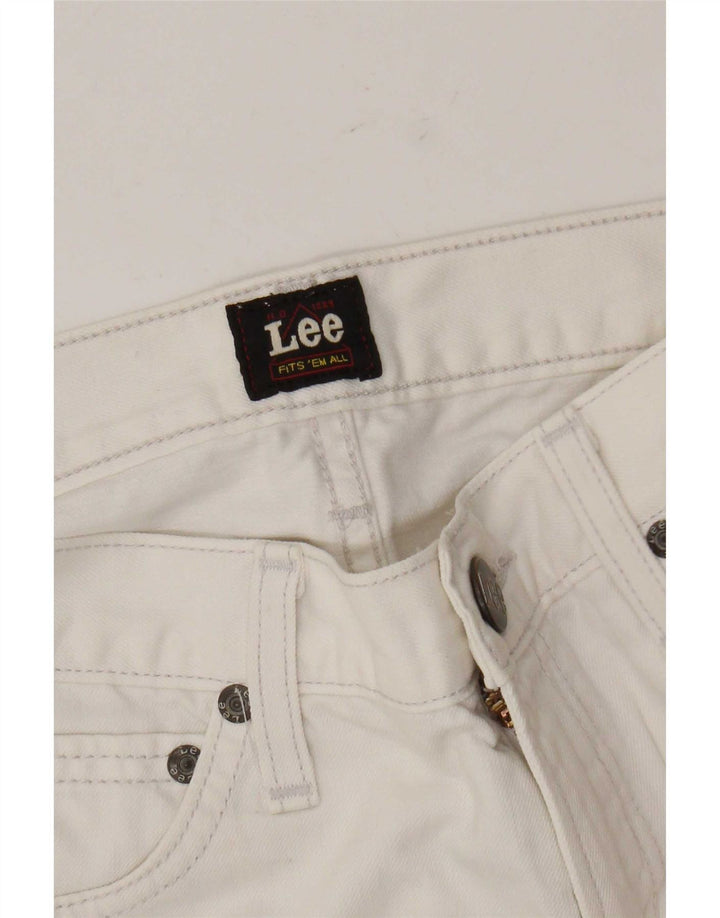 Pantaloni casual Bootcut Lee pentru femei W28 L28 alb