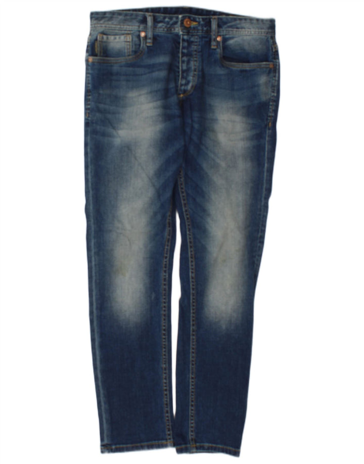 Blugi slim pentru bărbați Jack & Jones W34 L30 bumbac albastru