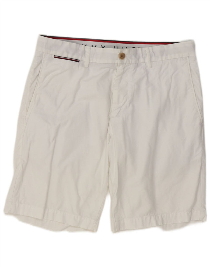 Pantaloni scurți chino Brooklyn pentru bărbați Tommy Hilfiger W32, bumbac alb mediu
