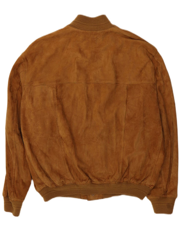 Bomber vintage pentru bărbați din piele intoarsa UK 42 XL maro