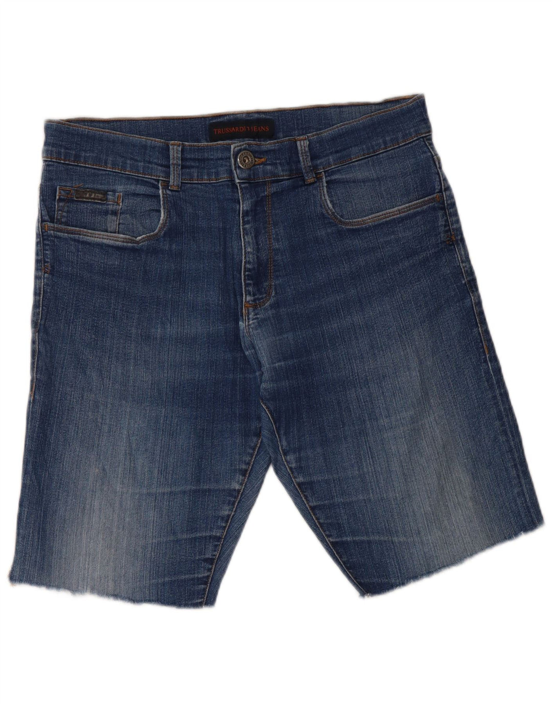 TRUSSARDI Mens Denim Shorts W33 Medium Blue