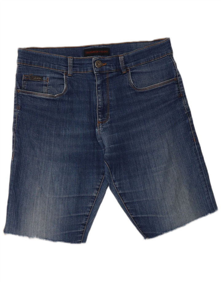 TRUSSARDI Mens Denim Shorts W33 Medium Blue
