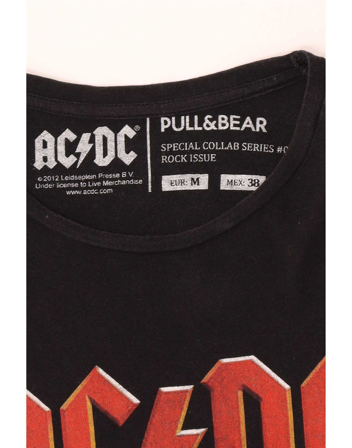 Tricou grafic pentru bărbați Pull & Bear Top Mediu Negru