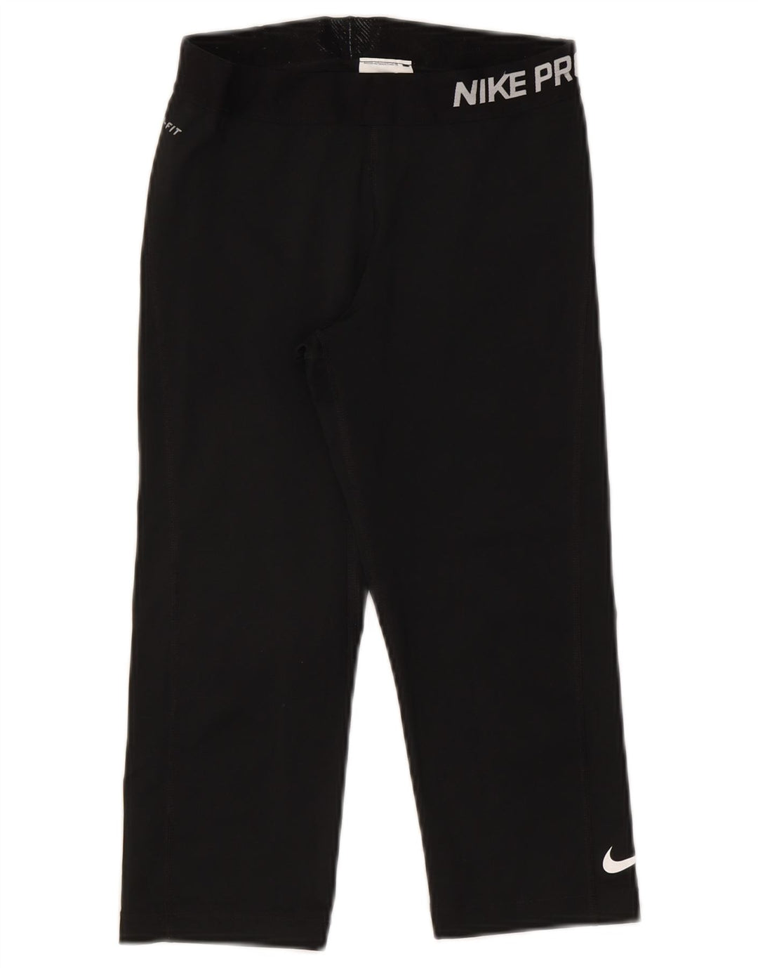 Leggings Nike Dri Fit Graphic Capri pentru femei UK 12 Poliester mediu negru