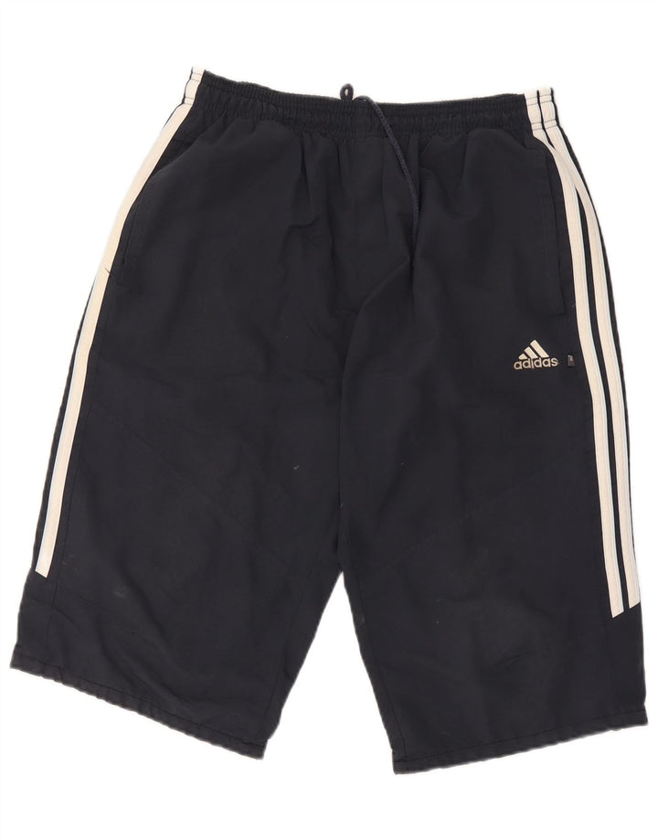 Pantaloni scurți sport Bermuda Adidas pentru bărbați, poliester negru mic