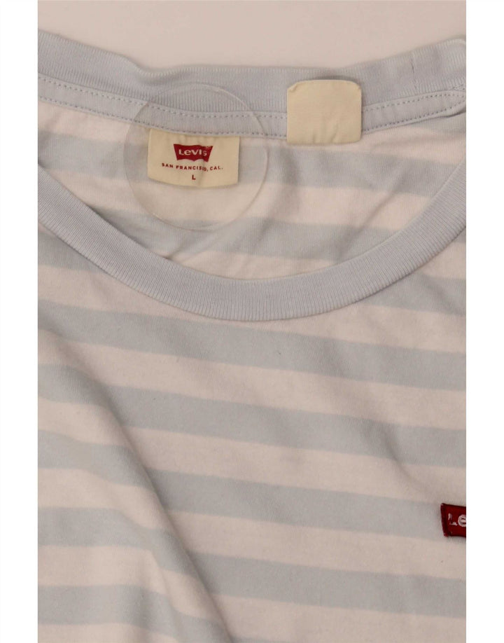 Tricou pentru femei Levi's Top UK 16 Large Blue Striped