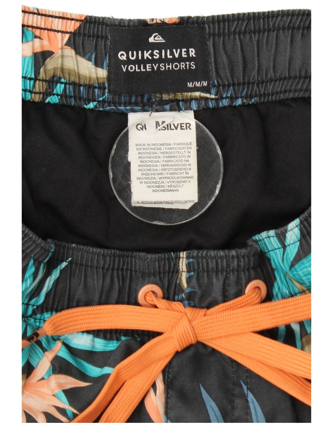 Pantaloni scurți de înot Quiksilver pentru bărbați, poliester floral, albastru marin mediu