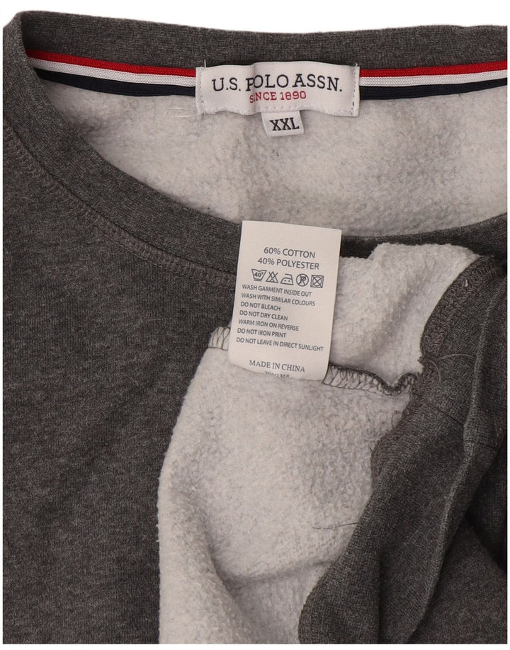U.S. Polo Assn. Pulover pentru bărbați 2XL bumbac gri