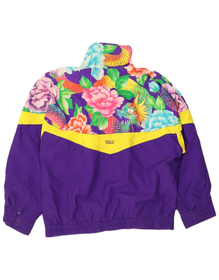 Jachetă Anorak supradimensionată pentru femei ODLO EU 36 Poliester Floral Mov mic