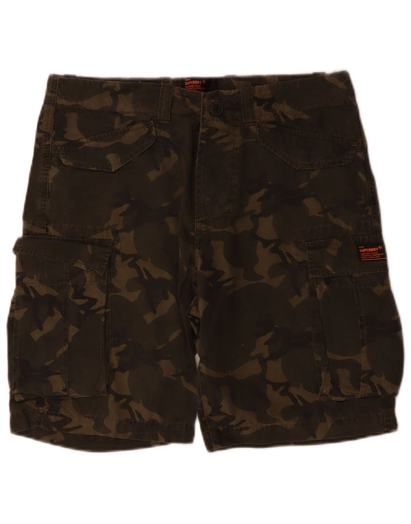Pantaloni scurți cargo pentru bărbați SUPERDRY W29 Small Khaki Camouflage Bumbac
