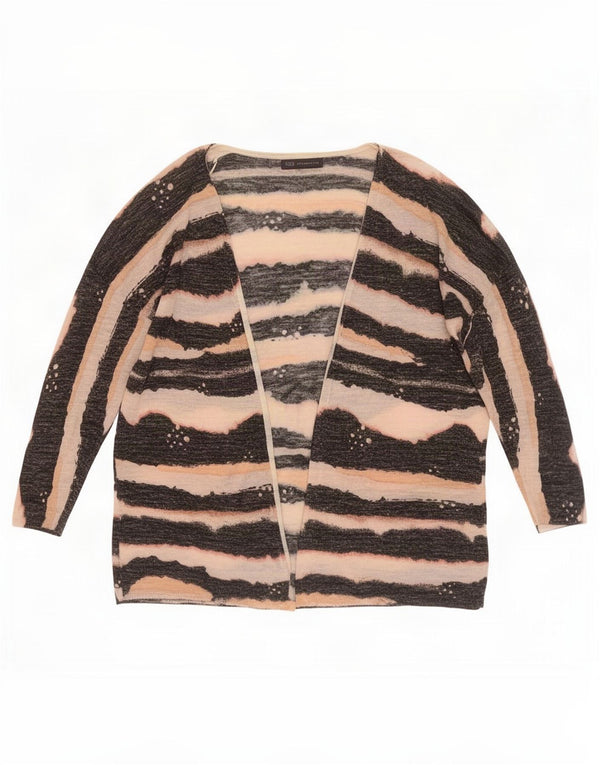 Pulover cardigan supradimensionat pentru femei Marks & Spencer UK 16 mare cu dungi negre