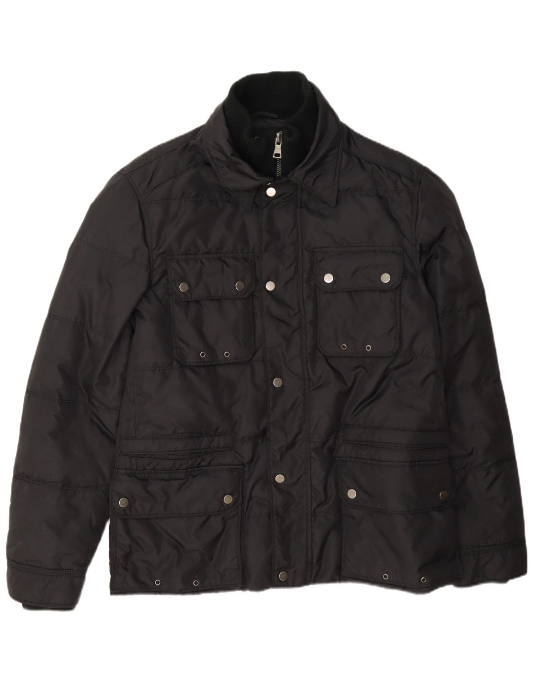 Jachetă căptușită pentru bărbați Best Company UK 38 Medium Black Nylon
