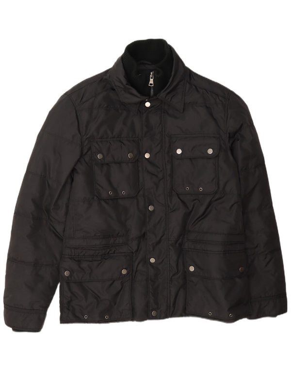 Jachetă căptușită pentru bărbați Best Company UK 38 Medium Black Nylon