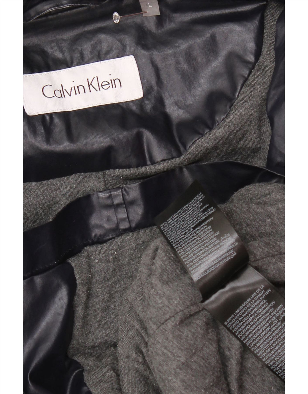 Jachetă parka cu glugă pentru femei CALVIN KLEIN UK 16 mare poliester bleumarin