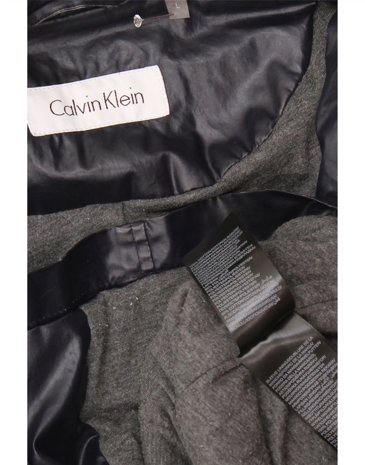 Jachetă parka cu glugă pentru femei CALVIN KLEIN UK 16 mare poliester bleumarin