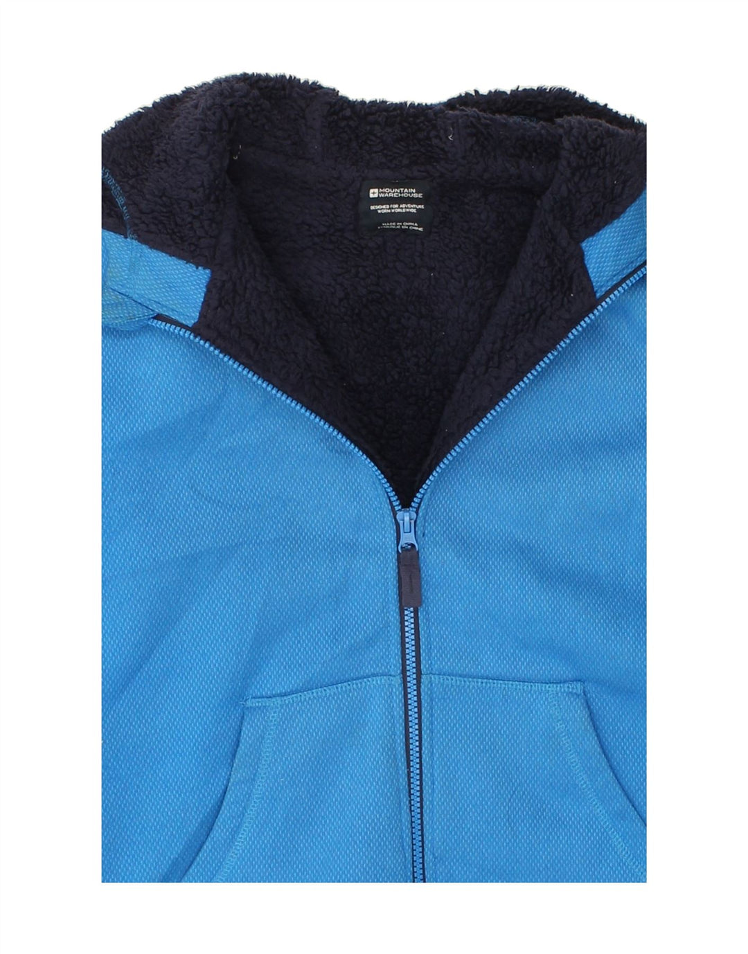MOUNTAIN WAREHOUSE Womens Zip Hoodie Sweater UK 10 Small Blue Polyester | Vintage Mountain Warehouse | Thrift | Second-Hand Mountain Warehouse | Used Clothing | Messina Hembry 